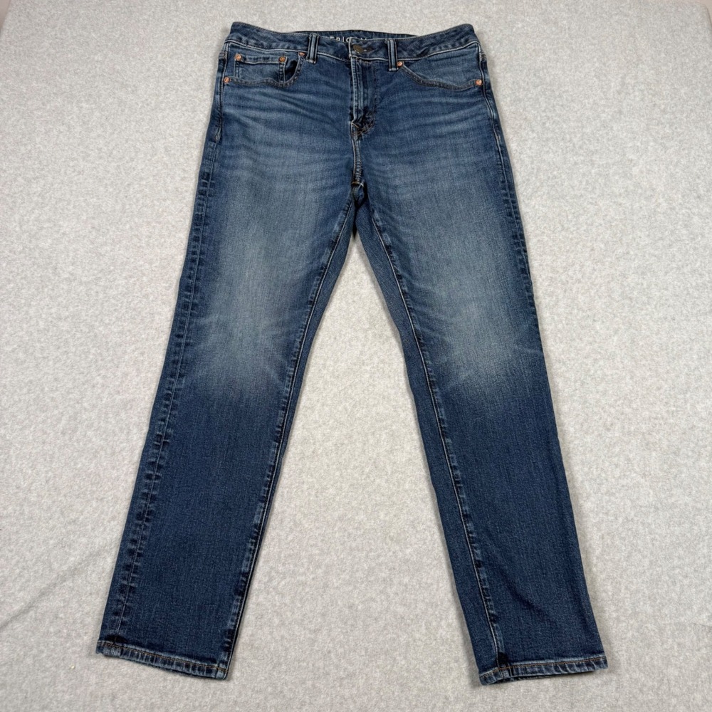 American Eagle Airflex+ Athletic Fit Jeans Mens 31x30 Blue Medium Wash Denim